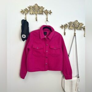 Love Tree Hot Pink Snap Button Short Shacket